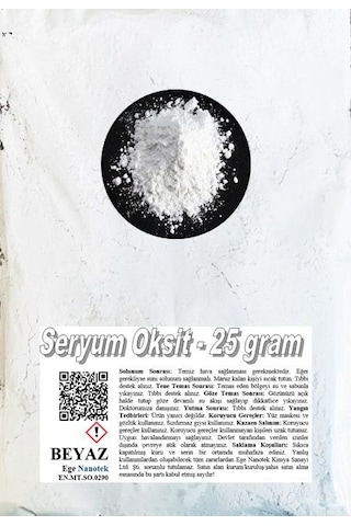Araba Camı Parlatma Tozu Beyaz Seryum Oksit - 25 GRAM