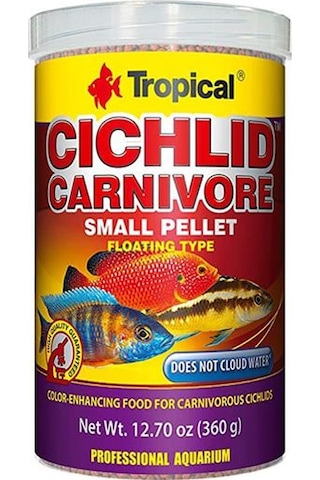 Tropical Cichlid Carnivore Small Pellet 1000ml 360gr