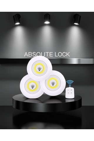 Kablosuz Led Spot Lamba Seti 3'lü Uczzz3lüspotledışıkkkkkk2 Çok Renkli