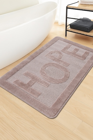 Doğal Kaymaz Taban Banyo Paspas Uzun Ömürlü Yumuşak Dokulu Su Emici Yıkanabilir Hope 60x100 Vizon