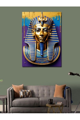 Kanvas Tablo Firavun Tutankhamun Portresi 70cmx100cm