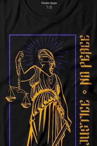 Kendim Seçtim No Justice No Peace Adalet Barış Urban Street Culture Urban Wear Baskılı Tişört Çocuk T-shirt 001