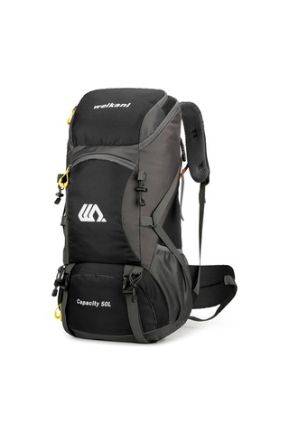 Yunboo 50l Dayanıklı Nylon Sırt Çantası - Kamp, Yürüyüş Ve Seyahat İçin Siyah