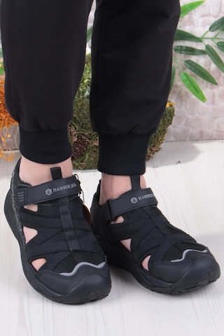 Hammer Jack 24813 Crımson Rahat Esnek Orijinal Ürün Outdoor Erkek Sandalet Siyah