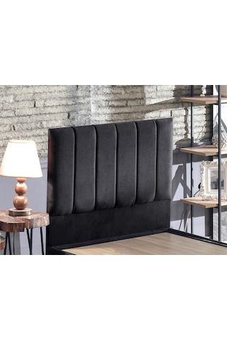 Nironyatak Piano Lite Tek Kişilik Yatak Başlığı - 90 Cm Siyah Kumaş Başlık