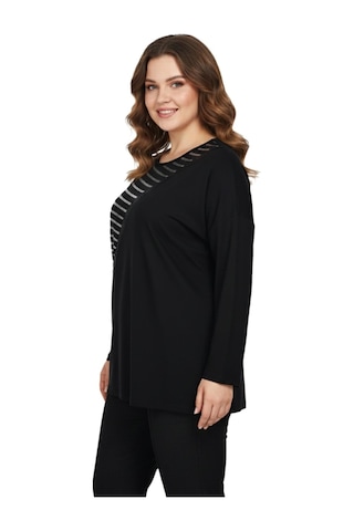 Wearon Kadın Siyah Sıfır Yaka Taşlı Bluz Bgl-st05152 Siyah