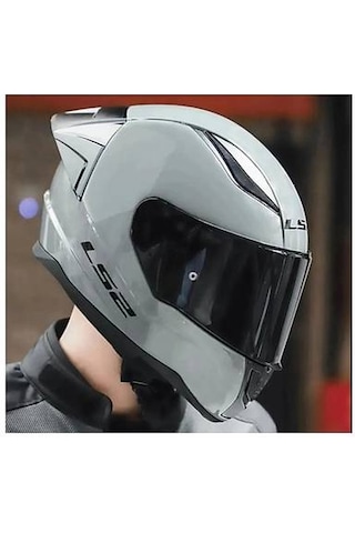 Ls2 Rapıd 2 Race Nardo Gri Fullface Motosiklet Kaskı Siyah Camlı Nardo Gri
