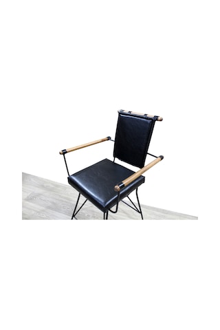 Bengimobilya Sandalye Penyez Bar Yüksek Model Metal Çelik Siyah Fırın Siyah Bo Siyah