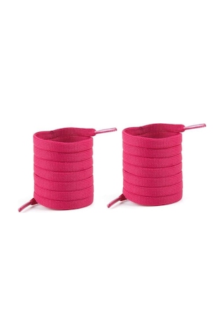 Hapshoe Fuşya Pembe 1 Cm Kalınlığında 1 Çift Yassı Spor Ayakkabı Bağcığı