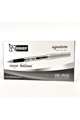Mikro Mk-8526 Jel Mürekkep 1 Mm İmza Kalemi 12 Li Paket Mavi