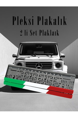 İtalyan Bayrak Renkli Plakalık Pleksi
