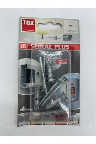 Tox Gd 37-4 Spiral Plus Vidalı Alçıpan Dübeli 4 Adet