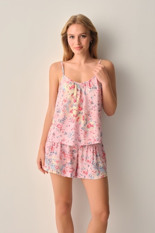 Suwen Daydream Atlet Şort Pijama Takımı Sh26532667334 Pembe