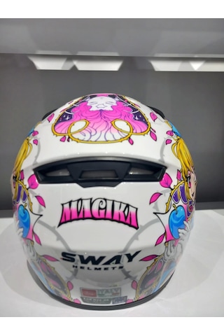 Kask Çocuk Sway 815k Gloss Gırl Full Face Çok Renkli