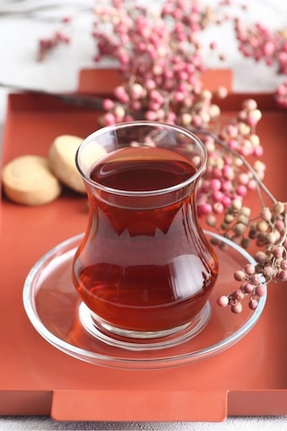 Lav Eda Cam Çay Seti 6 Kişilik 170 ml (6 Çay Bardağı, 6 Çay Tabağı)