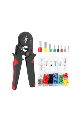 Padalink Kaliteli Çelikten Üretilmiş 1200 Parça Uçlu Kablaj Pensesi - Taşıma Kutusu Dahil