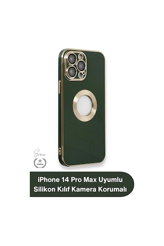Kılıf İphone 14 Pro Max Uyumlu Silikon Kılıf Darbe Korumalı Kamera Lens Çerçeveli Esnek Yumuşak Dok
