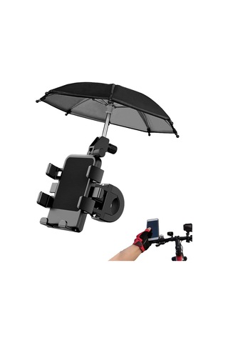 Youtek Motorsiklet Ve Bisiklet İçin Yağmurdan Koruyan Telefon Tutucu Şemsiyeli Zx-y66 Modeli