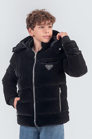 Pina Kids Nova Kumaş Kapüşonlu Erkek Çocuk Kışlık Mont Km2509 Siyah