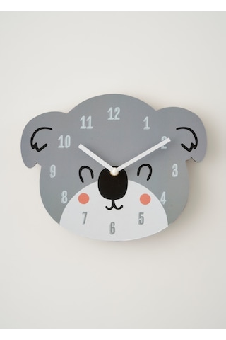 Koala Çocuk Saati Gri 26x28 Cm