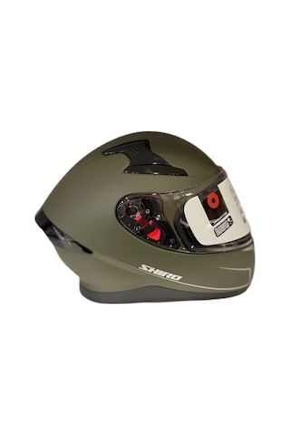 Shiro Katana Sv Joker Kapalı Kask Mat Yeşil