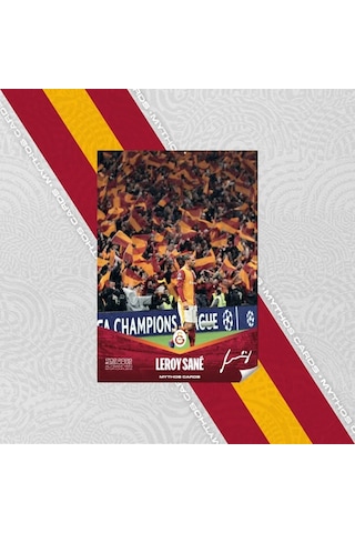 Galatasaray X Juventus - Leroy Sane İmzalı Statik Poster