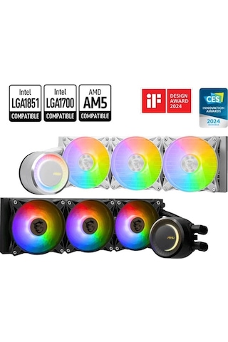 Msı Mag Corelıquıd E360 Whıte 360mm Argb Sıvı İşlemci Soğutucu Lga 1150/1151/1155/1156/1200/1700/am