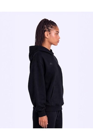 Kappa İnova Tur Kadın Siyah Oversize Hoodie