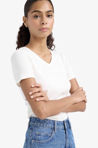 Defacto Slım Fıt Basıc Ekru Kadın T-shirt I1080az/er105 Ekru
