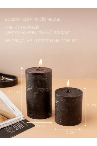 Svetıt' Dekoratif Mum Seti 2 Adet Mumlu Ev Heykel Volu Undead 161888707 Siyah