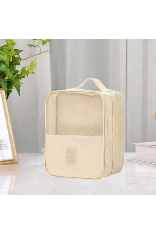 Pazly Suntek Seyahat Ayakkabı Çantası - El, Erkek, Kadın, Saplı, Haki Renk Haki