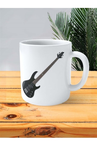 Elektrogitar Baskılı Kupa Bardak Kişiye Özel Model 1 Çok Renkli