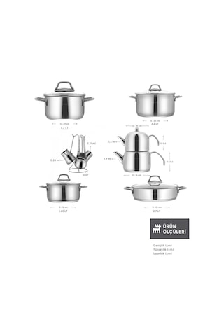 Karaca  Belgrad İndüksiyon Tabanlı 15 Parça Çelik Çeyiz Seti