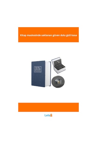 Gizli Kasa Kitap Görünümlü Dayanıklı Sözlük 1 Adet