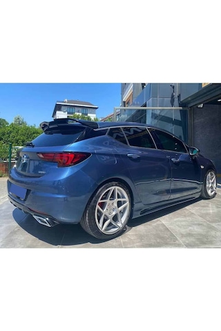 Opel Astra K Rieger Yan Marşpiyel Seti Plastik 2 Adet Mat Siyah 2015 2016 2017 2018 2019 2020 2021 Karlık+ek+bodykit
