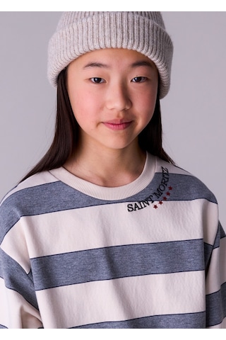 Mayoral 7913-64 Kız Çocuk Gri Çizgili Elbise Gri