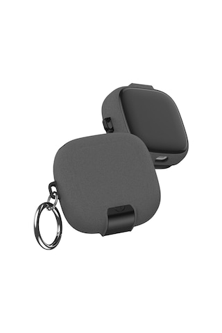 Samsung Galaxy Buds 4 Pro / Buds 4 İle Uyumlu Kılıf Standlı Kilitli Tpu Premium Matte Trip Case Koyu Gri