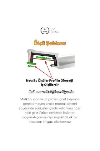 8x3 Ve 6x2.5 Cm Uyumlu Alüminyum Balkon Çamaşır Askılığı Takılabilir Küpeşte Kurutmalık Kare Boru Uy Çok Renkli