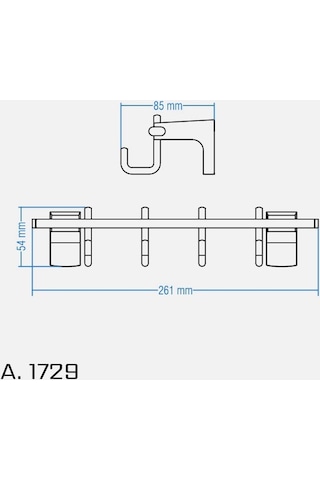 Duxxa A1729 F1 Krom Set Askılık Krom