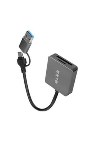 S-link Sl-cr21 Typec Ve Usb3.0 Sd-micro Sd 110m-s Hızlı 2 İn 1 Metal Kart Okuyucu Kdo