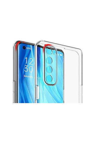 Oppo Reno 4 Pro 4G Kılıf Şeffaf Silikon Hibrit Case Renksiz