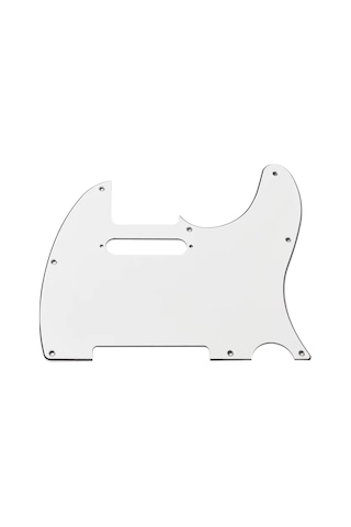 Telecaster Uyumlu Elektro Gitar Pickguard 8 Delikli Düz Beyaz