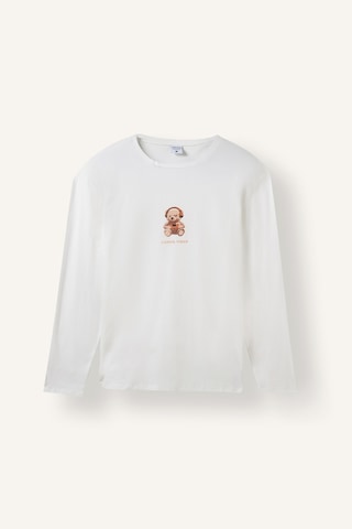 Defacto Regular Fit Baskılı Uzun Kollu 2li Pijama Takımı I3176ax26auer98 Ekru-er98