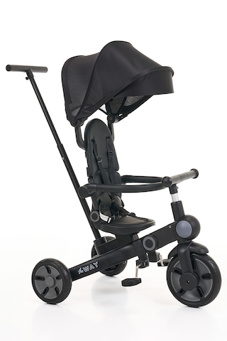 Flow 9in1 Smart Trike Çift Yönlü, Yatabilir, Katlanabilir, Denge Bisikleti Özellikli Bebek Ve Çocuk Bisikleti Siyah