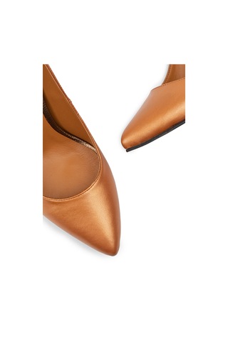 Deery Hakiki Deri Bronz Rengi Stiletto Kadın Topuklu Ayakkabı - D2029zbrnm01 Bronz