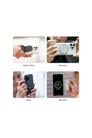 Shiftcam Snapgrip Pro Midnight Magsafe Powerbank Özellikli Fotoğraf Video Çekim Aparatı