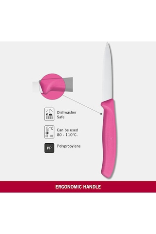 Victorinox 6.7636.L115 8 CM Tırtıklı Soyma Bıçağı Pembe