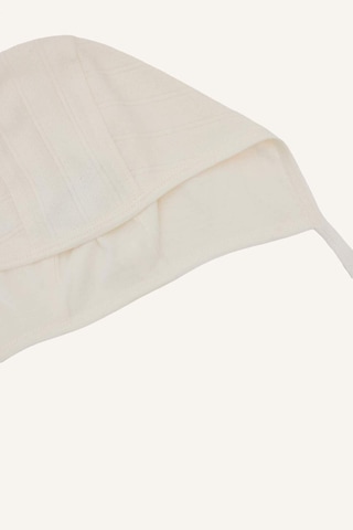 Defacto Fitilli Pamuklu Başlık Kız Bebek H7266a526smer105 Ekru-er105