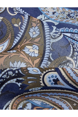 Koton Şal Desenli Kare Saten Fular Bandana Multıcolor 7wak50316aa Mavi