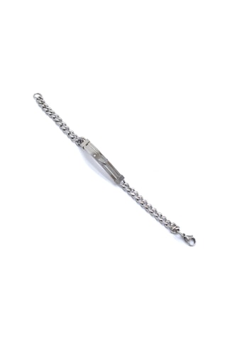FerizZ 316L Çelik Figaro Zincir Model Zirkon Taşlı Love Yazılı Er Beyaz